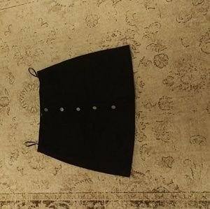 Black faux suede skirt